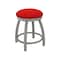 Holland Bar Stool Co 18" Swivel Vanity Stool, Nickel Finish, Canter Red Seat 80218AN011 - alternate 1
